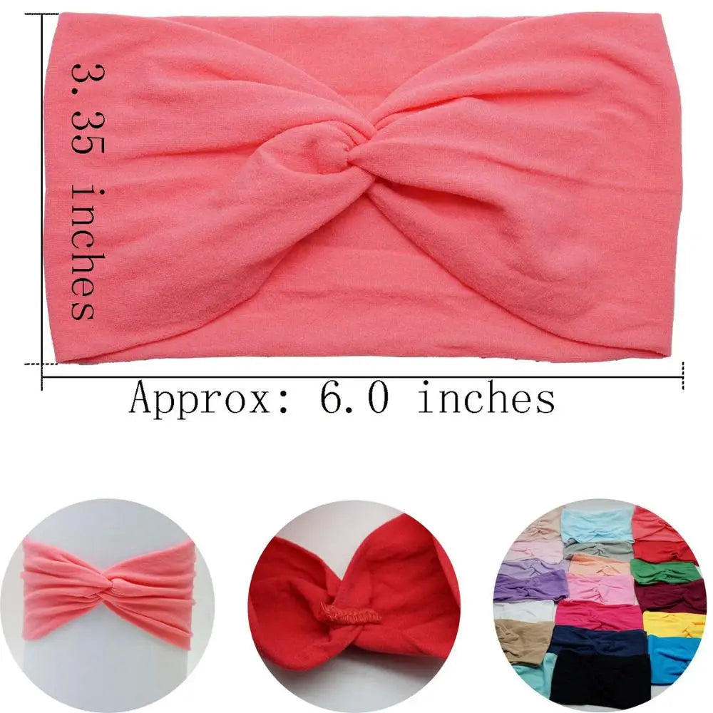 10 Pcs Super Soft Nylon Headbands Elastic Hair Bands