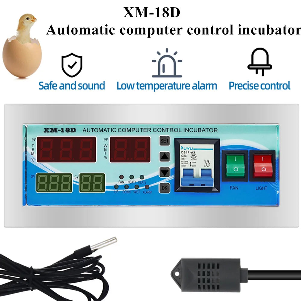 XM-18 Mini Digital Automatic Egg Incubator Control System Poultry Egg Hatcher Thermostat