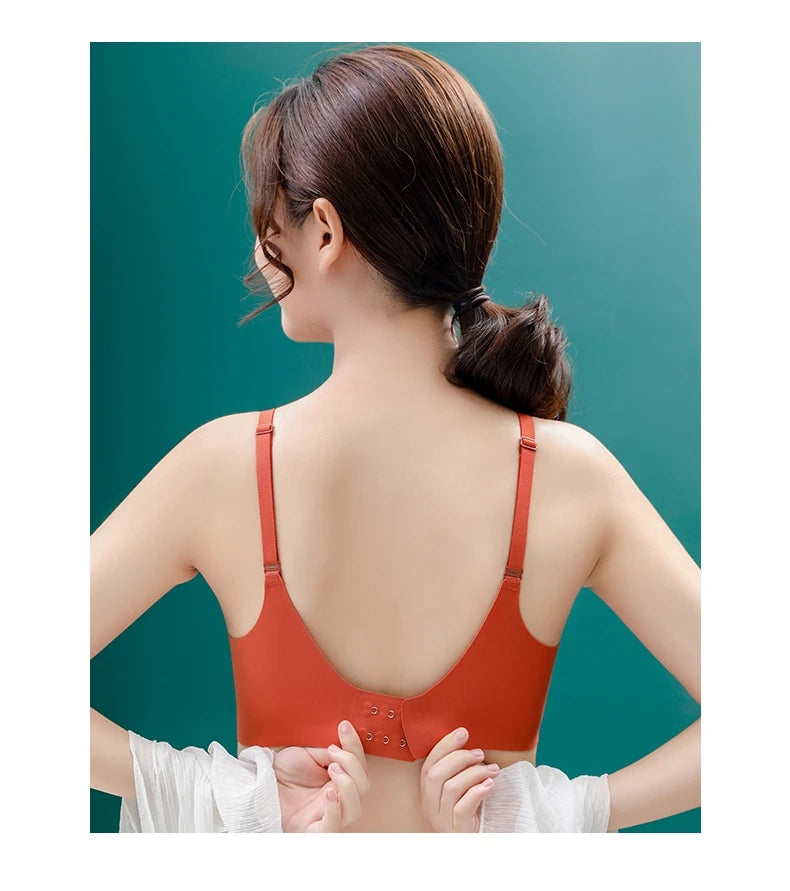 CowLost | product_id-seamless-womens-rimless-3-4-cup-wire-free-traceless-push-up-bra |5