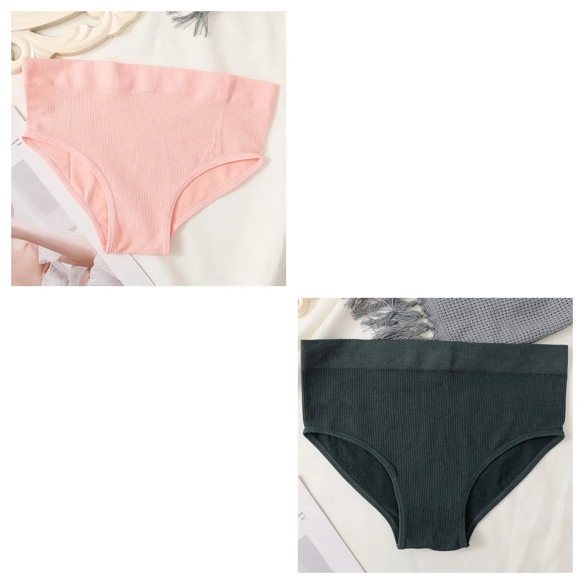 CowLost | product_id-2pcs-womens-high-waist-seamless-tummy-control-briefs-set |17
