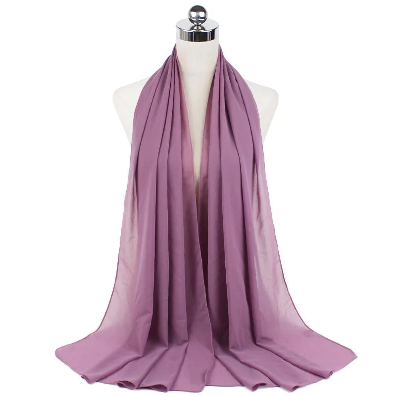 CowLost | muslim-chiffon-hijab-scarf-women-long-solid-color |30