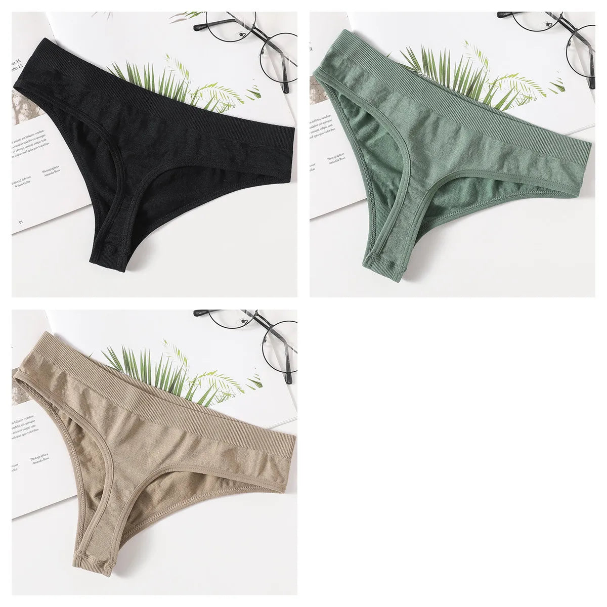 CowLost | product_id-3pcs-womens-seamless-breathable-soft-g-string-thong-panties |28