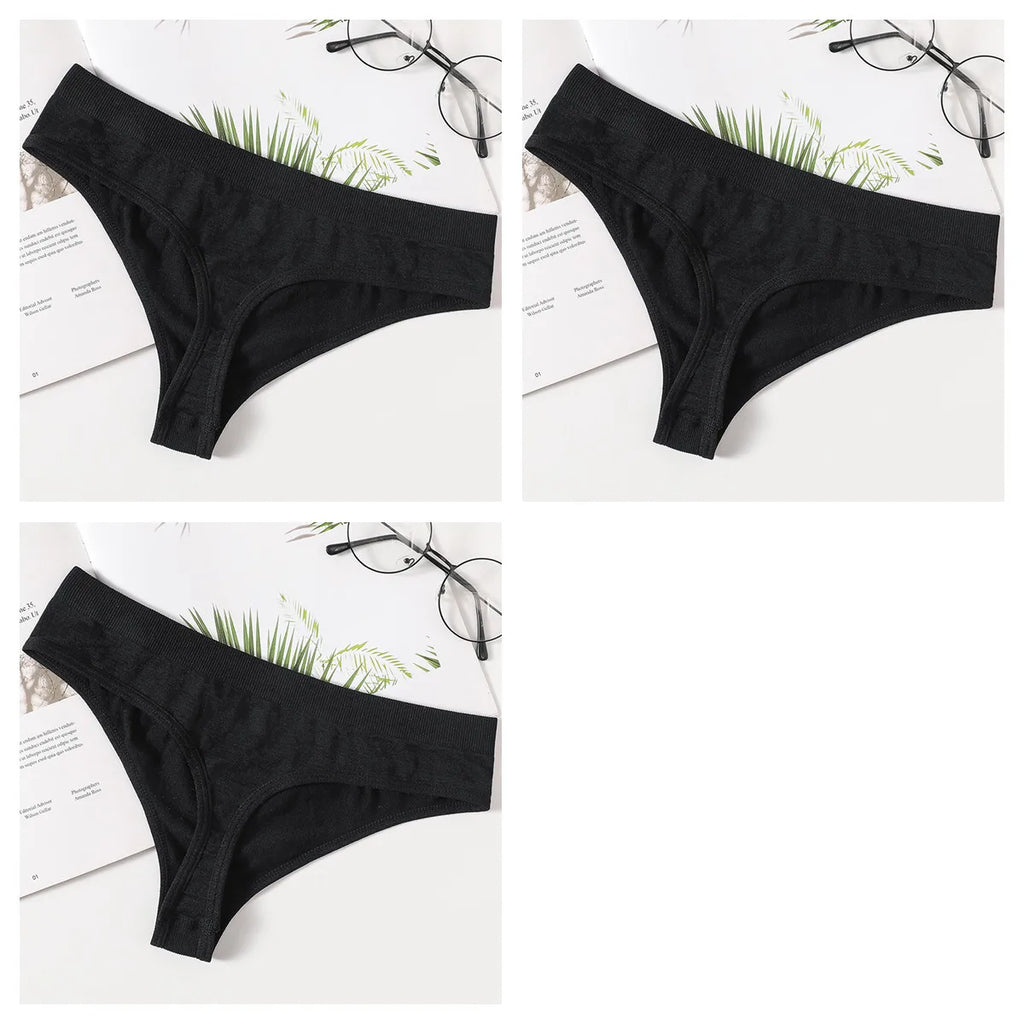 CowLost | product_id-3pcs-womens-seamless-breathable-soft-g-string-thong-panties |25