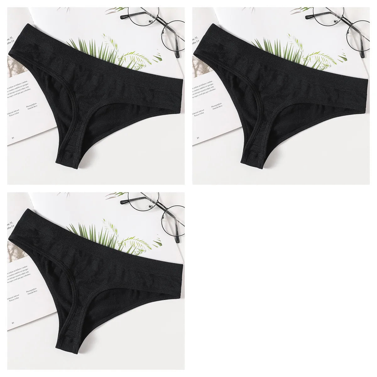 CowLost | product_id-3pcs-womens-seamless-breathable-soft-g-string-thong-panties |25