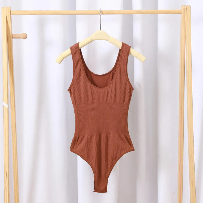CowLost | product_id-women-seamless-tummy-control-slimming-thong-bodysuit-with-u-back |12