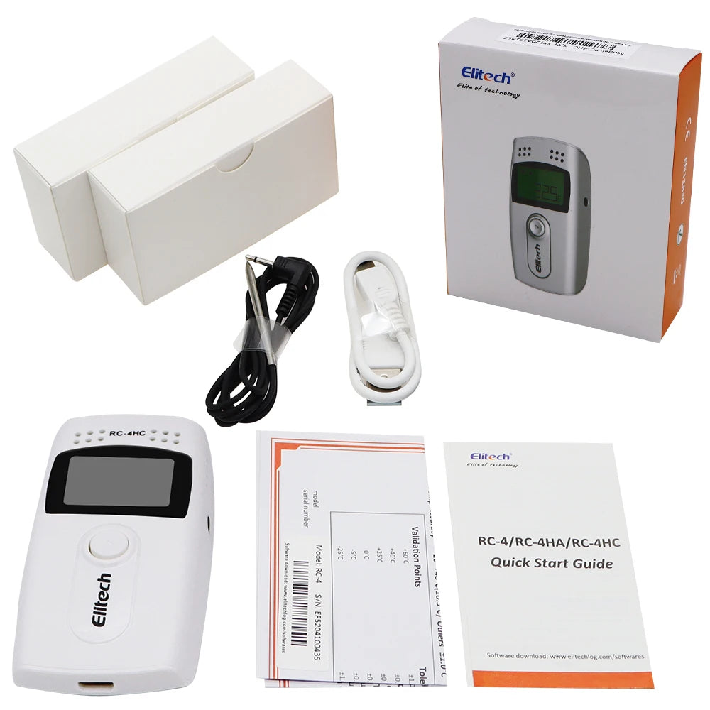 USB Temperature Data Logger Recorder 16000 Points with Built-in NTC Sensor for Warehouse and Refrigerated Transport