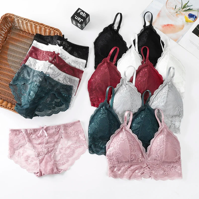 CowLost | product_id-women-lace-push-up-bra-and-brazilian-panties-lingerie-set |15