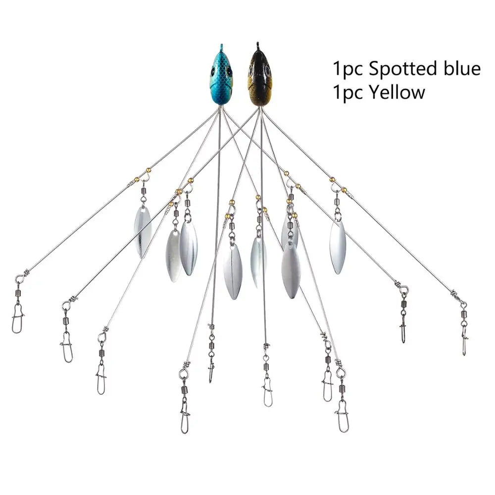 CowLost | sporting-goods-bassdash-5-arm-umbrella-fishing-lure-rig-alabama-rig-head-18g |17