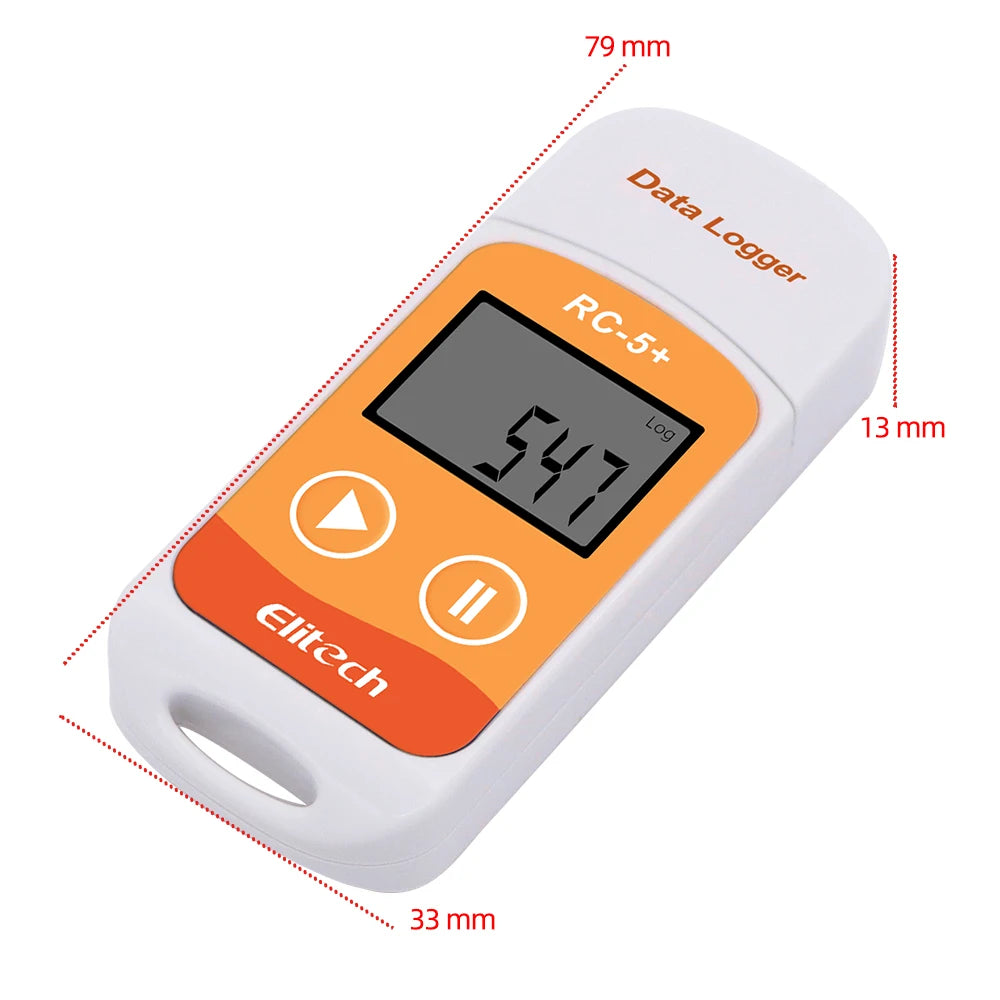 USB Temperature Data Logger Recorder 16000 Points with Built-in NTC Sensor for Warehouse and Refrigerated Transport