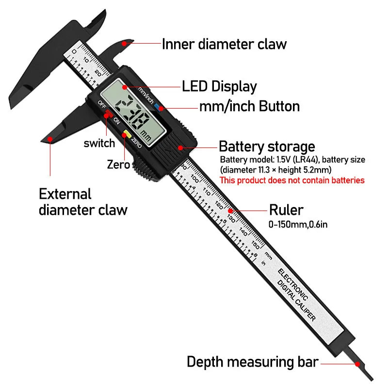CowLost | product_id-150mm-digital-carbon-fiber-vernier-caliper-micrometer-measuring-tool |2