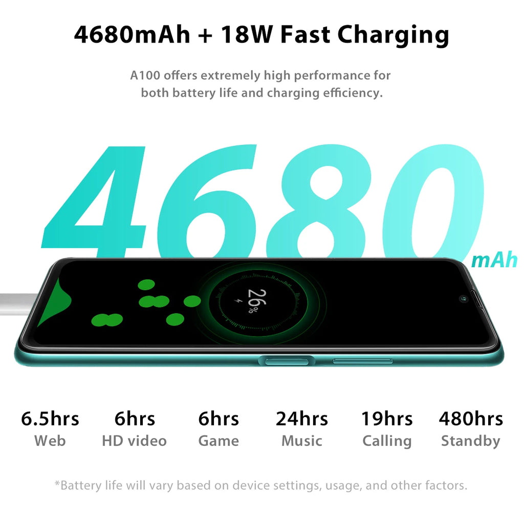 CowLost | blackview-a100-helio-p70-android-11-smartphone-6gb-128gb-6-67-4680mah-cellphone |6
