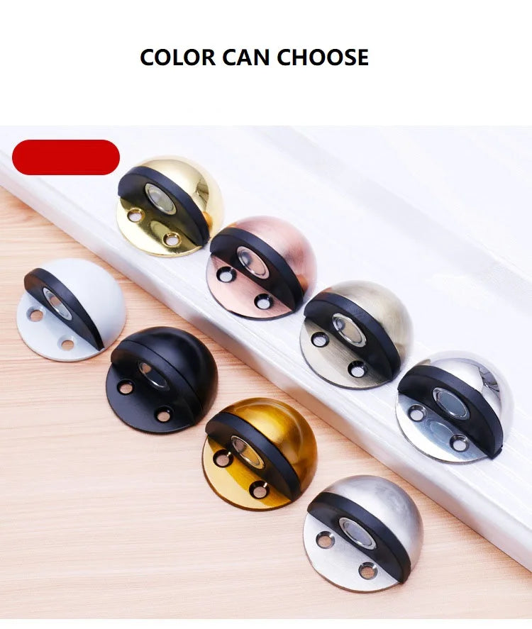 CowLost | stainless-steel-magnetic-dual-door-stopper-nail-free-door-catch-wall-protector |7