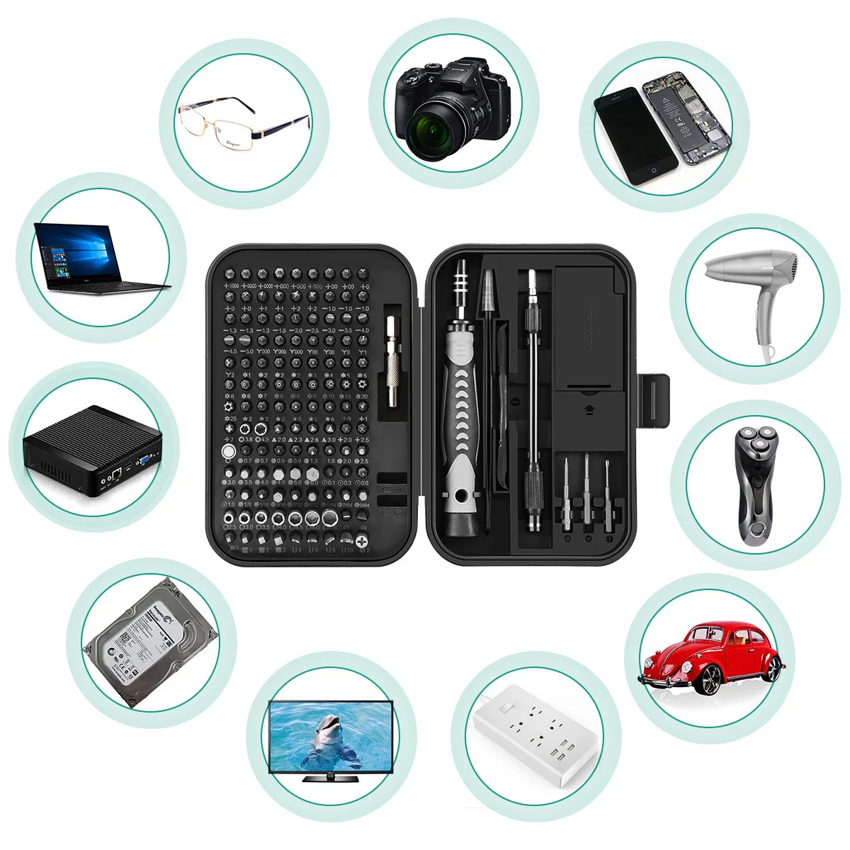 ORIADIY 130-in-1 Precision Magnetic Screwdriver Set for Phone & PC Repair