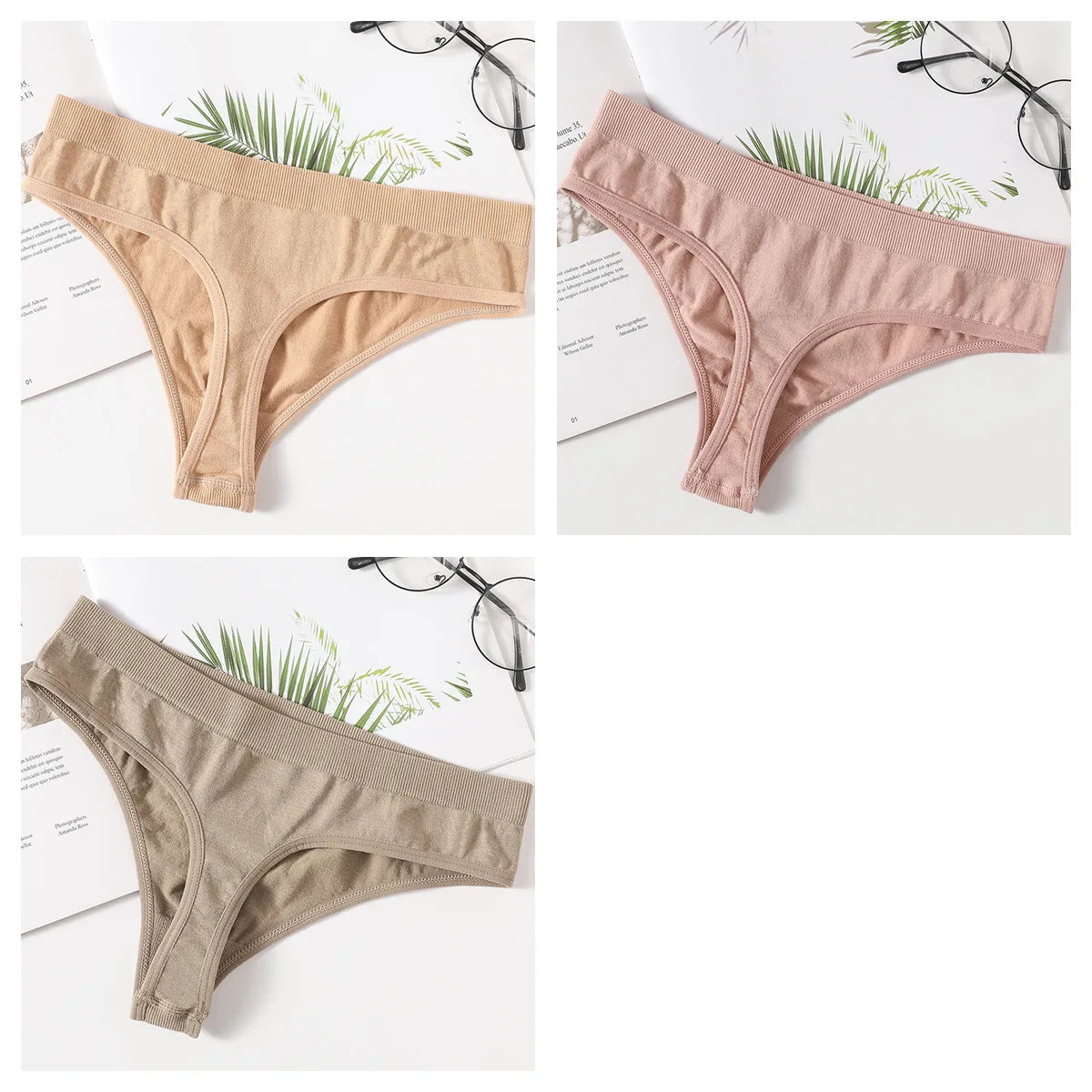 CowLost | product_id-3pcs-womens-seamless-breathable-soft-g-string-thong-panties |31