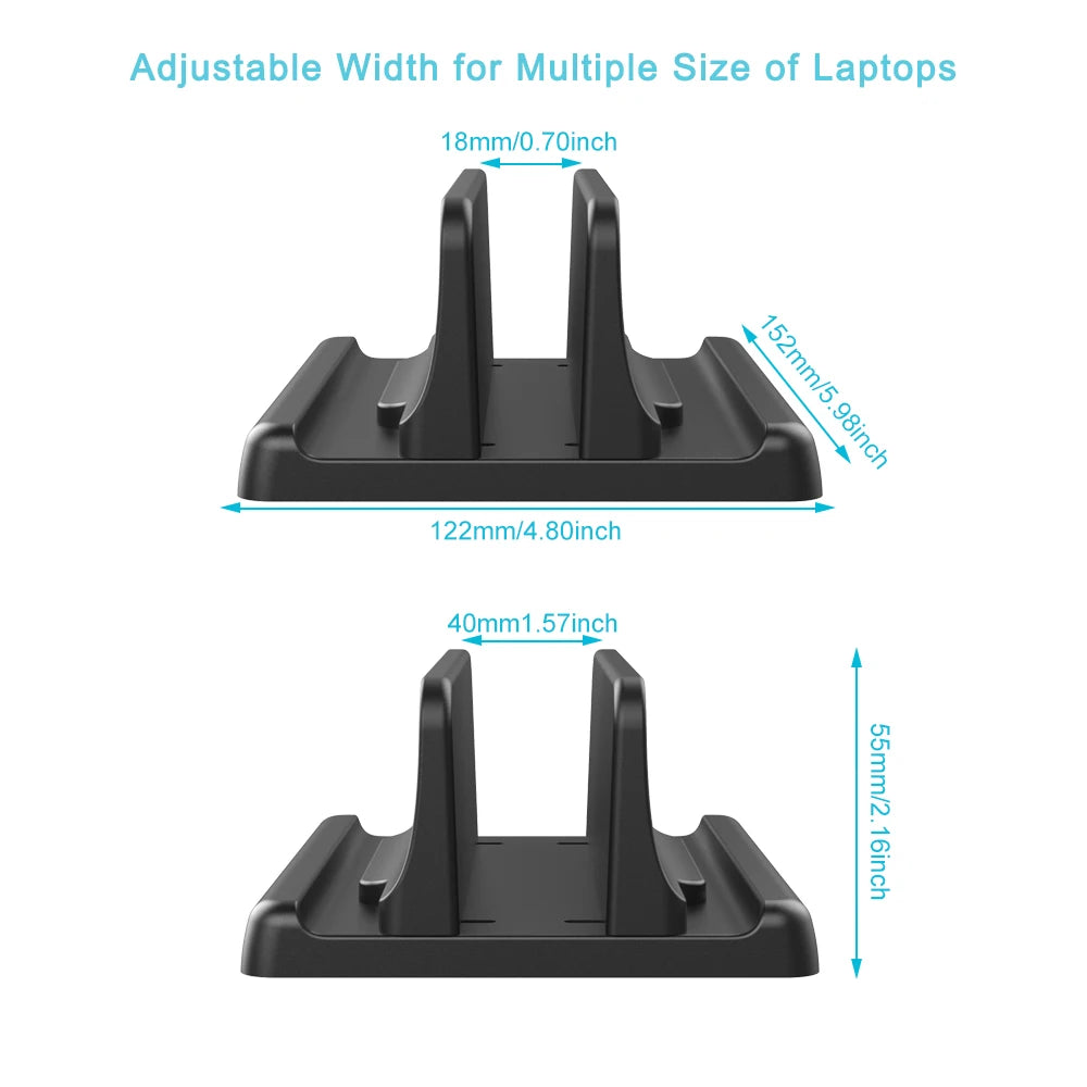 CowLost | vaydeer-plastic-vertical-laptop-stand-holder-adjustable |10