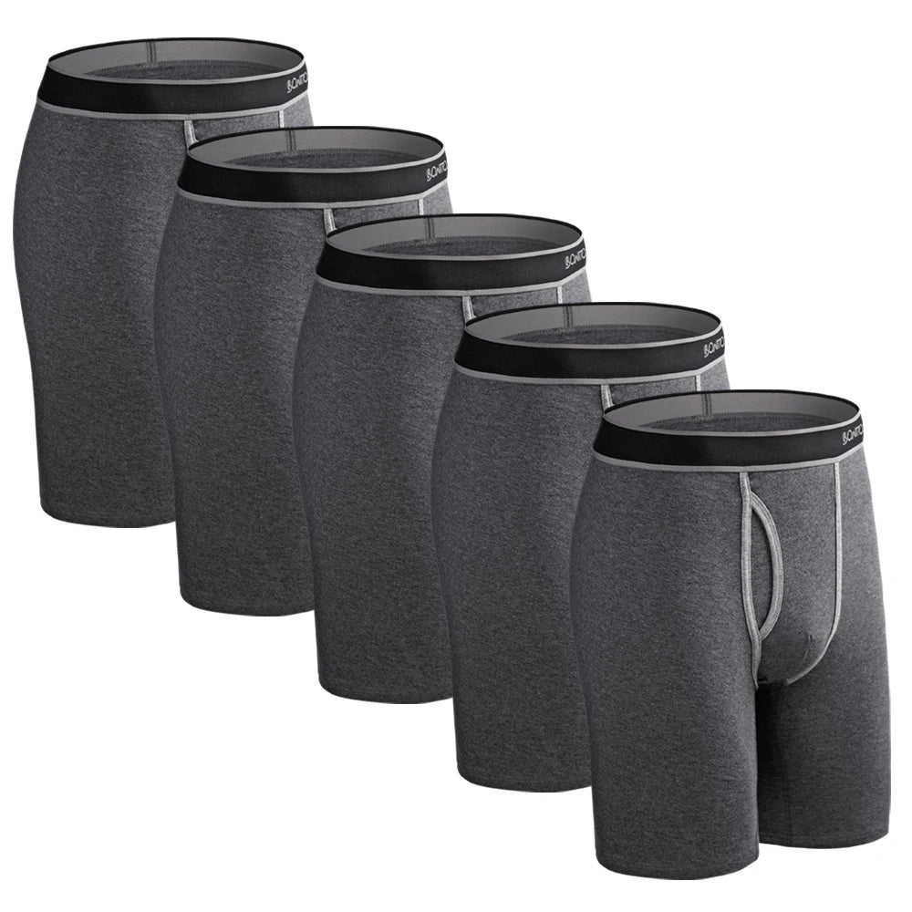 CowLost | activewear-pants-5pcs-mens-cotton-long-boxer-underpants |19