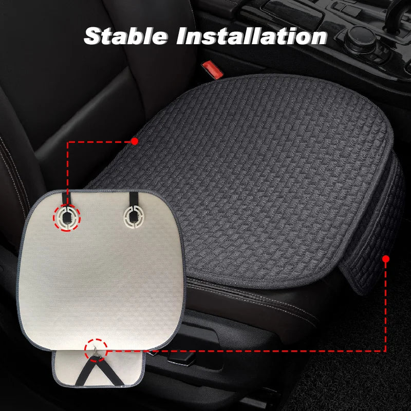 CowLost | car-seat-covers-full-set-flax-linen-car-cushion-protector-front-rear |12