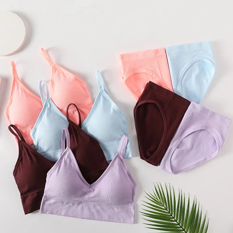 CowLost | product_id-seamless-women-s-sports-bra-high-rise-g-string-panties-set |11