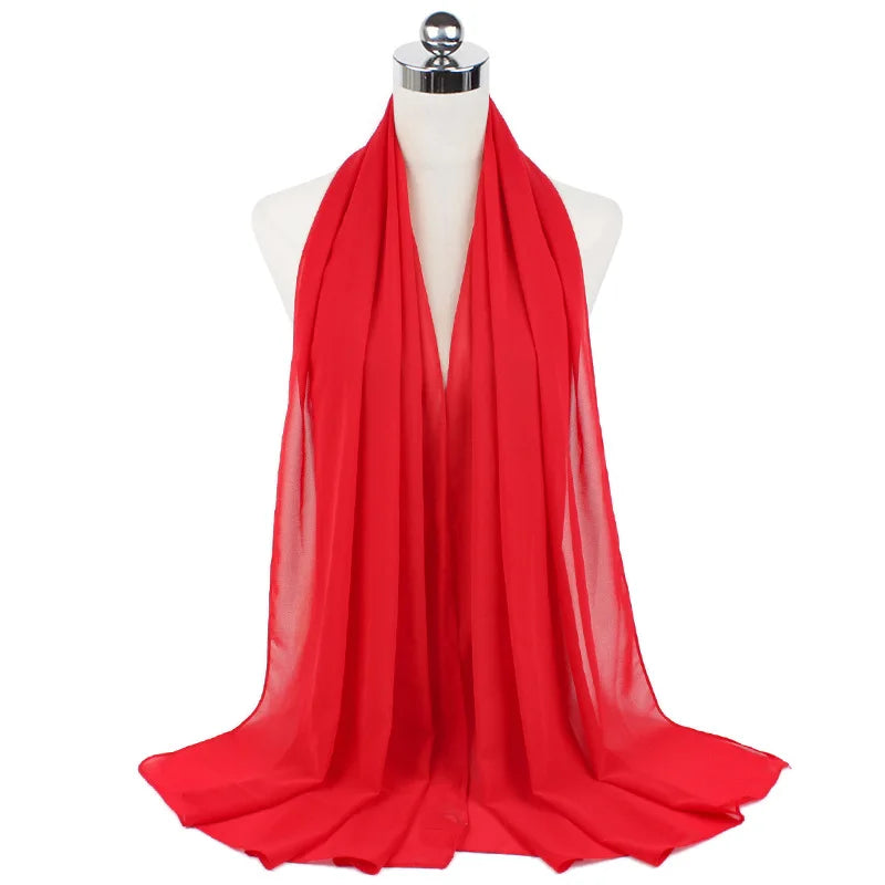 CowLost | muslim-chiffon-hijab-scarf-women-long-solid-color |66