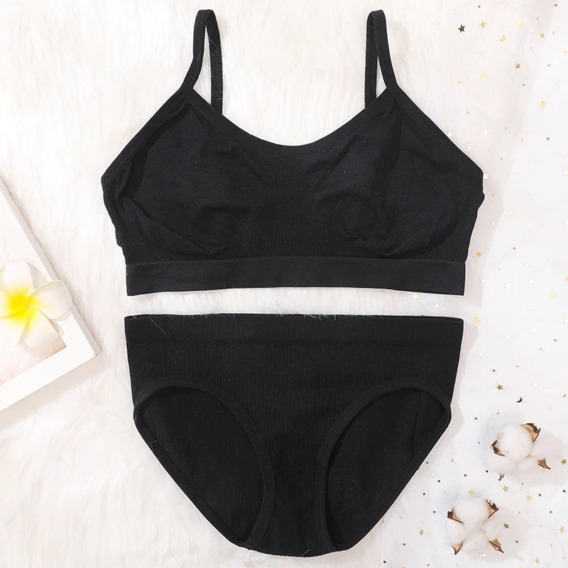 CowLost | product_id-women-seamless-wire-free-push-up-bra-low-waist-t-back-panties-set |37