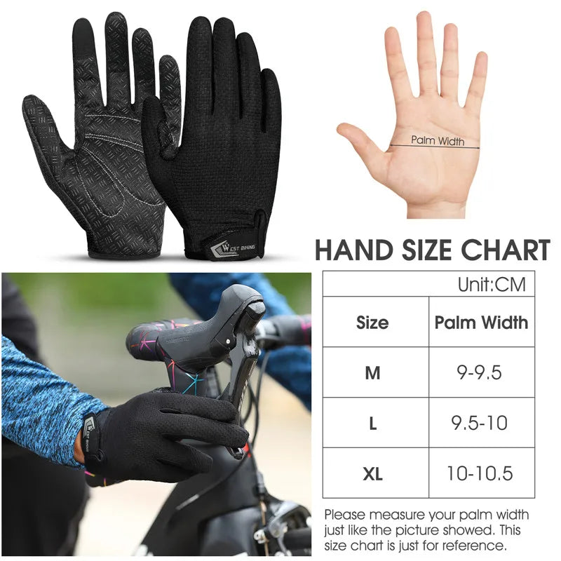 CowLost | west-biking-bicycle-gloves-breathable-half-full-finger-anti-slip-cycling-mittens-men-women-sports-shock-pad-mtb-road-bike-gloves |5