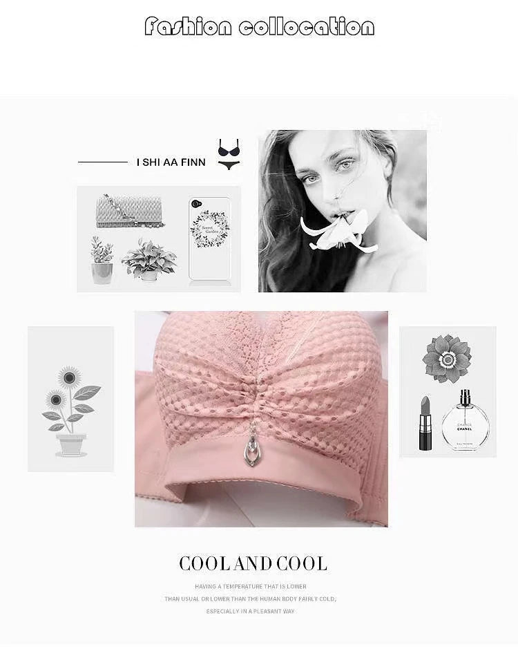 CowLost | product_id-sexy-lace-seamless-wire-free-push-up-bra-with-gather-support-anti-sagging-thin-molded-cups-large-size |15