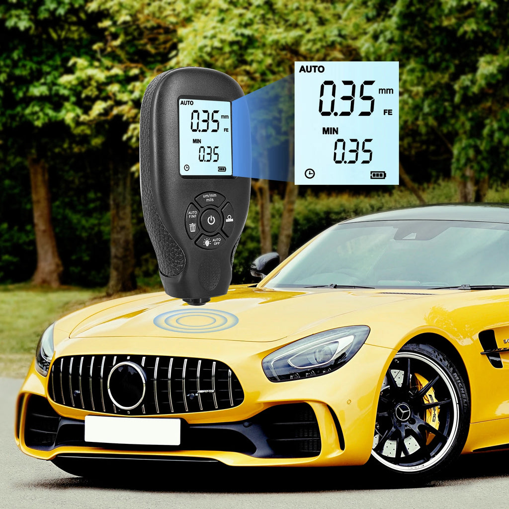 JUANJUAN Car Paint Coating Thickness Gauge 0-2000um LCD Display Manual Tester
