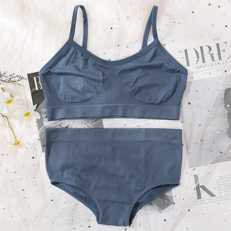 CowLost | product_id-women-seamless-wireless-bra-high-waist-panties-soft-lingerie-set |18