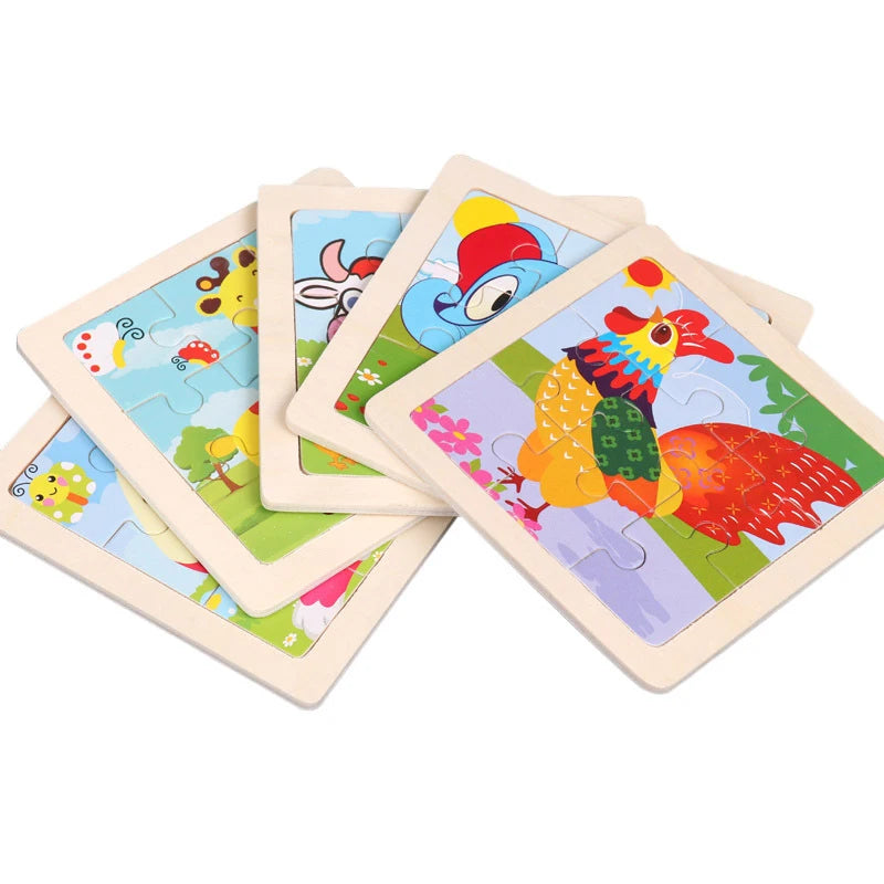 CowLost | fencing-barriers-11x11cm-3d-wooden-baby-puzzle-toy-educational-tangram |6