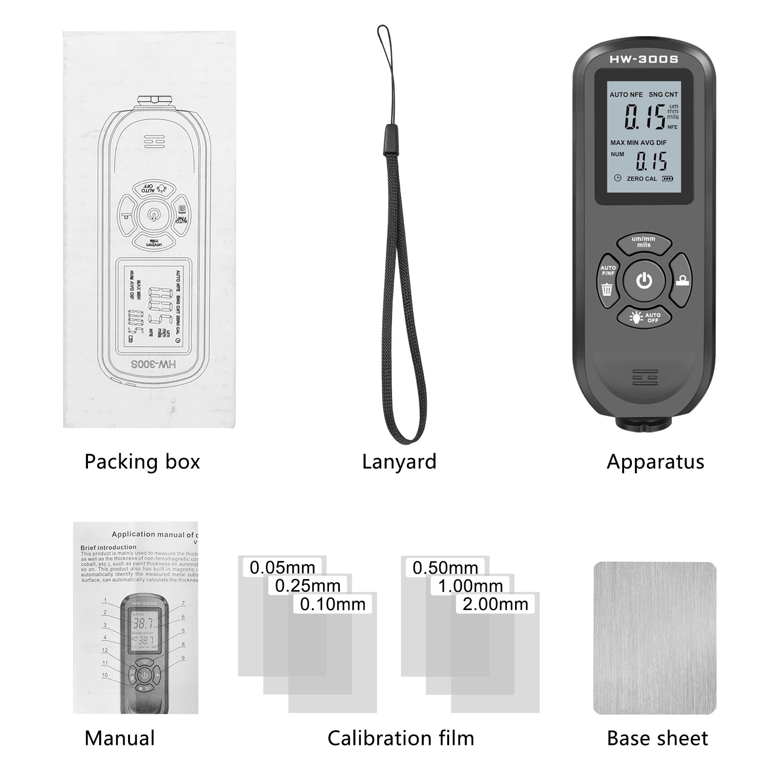 HW-300S Auto Digital Car Paint Thickness Gauge Coating Meter Tool Accessories 40% Off