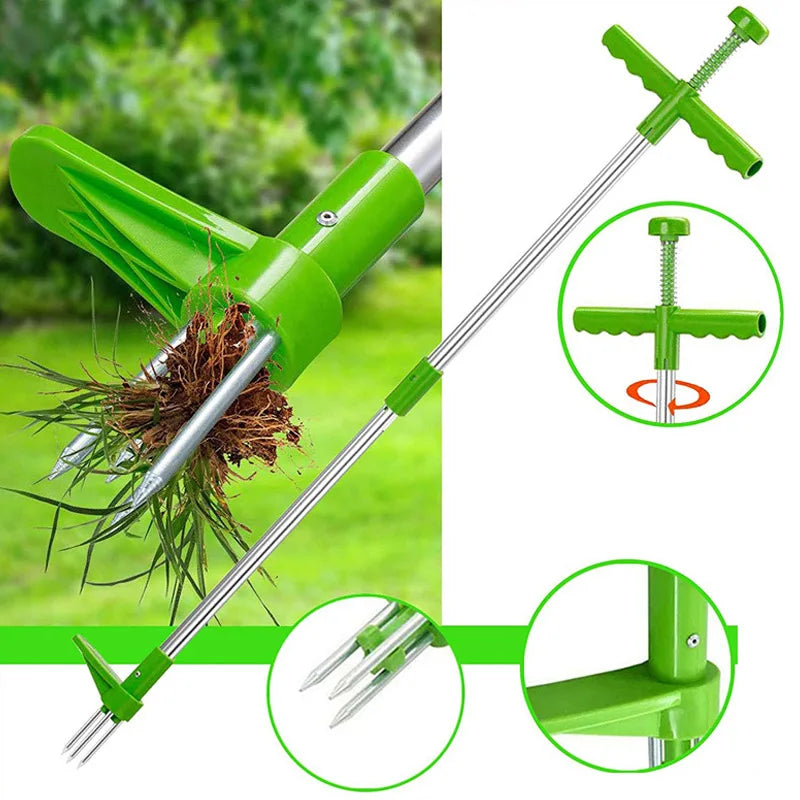 CowLost | product_id-portable-long-handle-garden-weed-remover-lawn-root-puller-tool |7