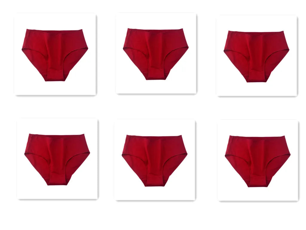 CowLost | product_id-6pcs-women-high-waist-seamless-breathable-cotton-briefs-m-2xl-solid-colors |13