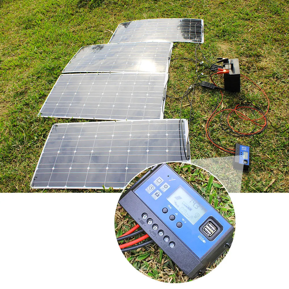 100w panel solar 200w 12v mono solar cell outdoor flexible solar panel kit