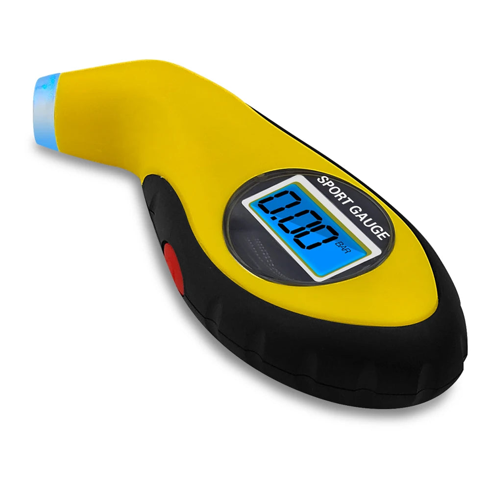 Digital Car Tire Pressure Gauge LCD Manometer Tester Tool with Security Alarm for Motorcycle