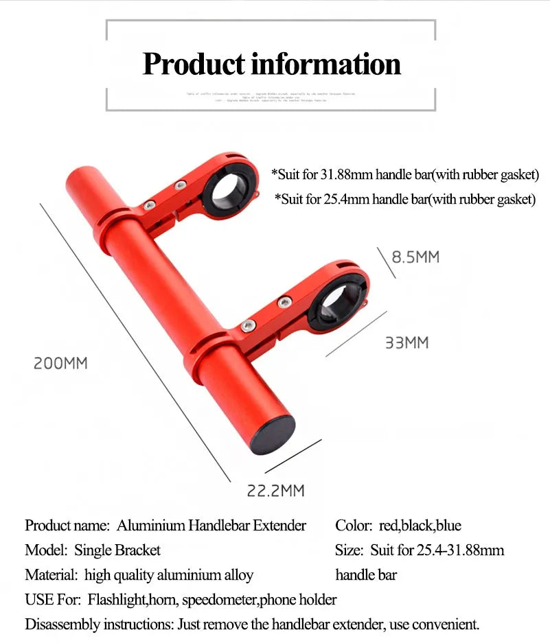 CowLost | 3d-printer-accessories-west-biking-25cm-carbon-fiber-bicycle-handlebar-extender-mount |33