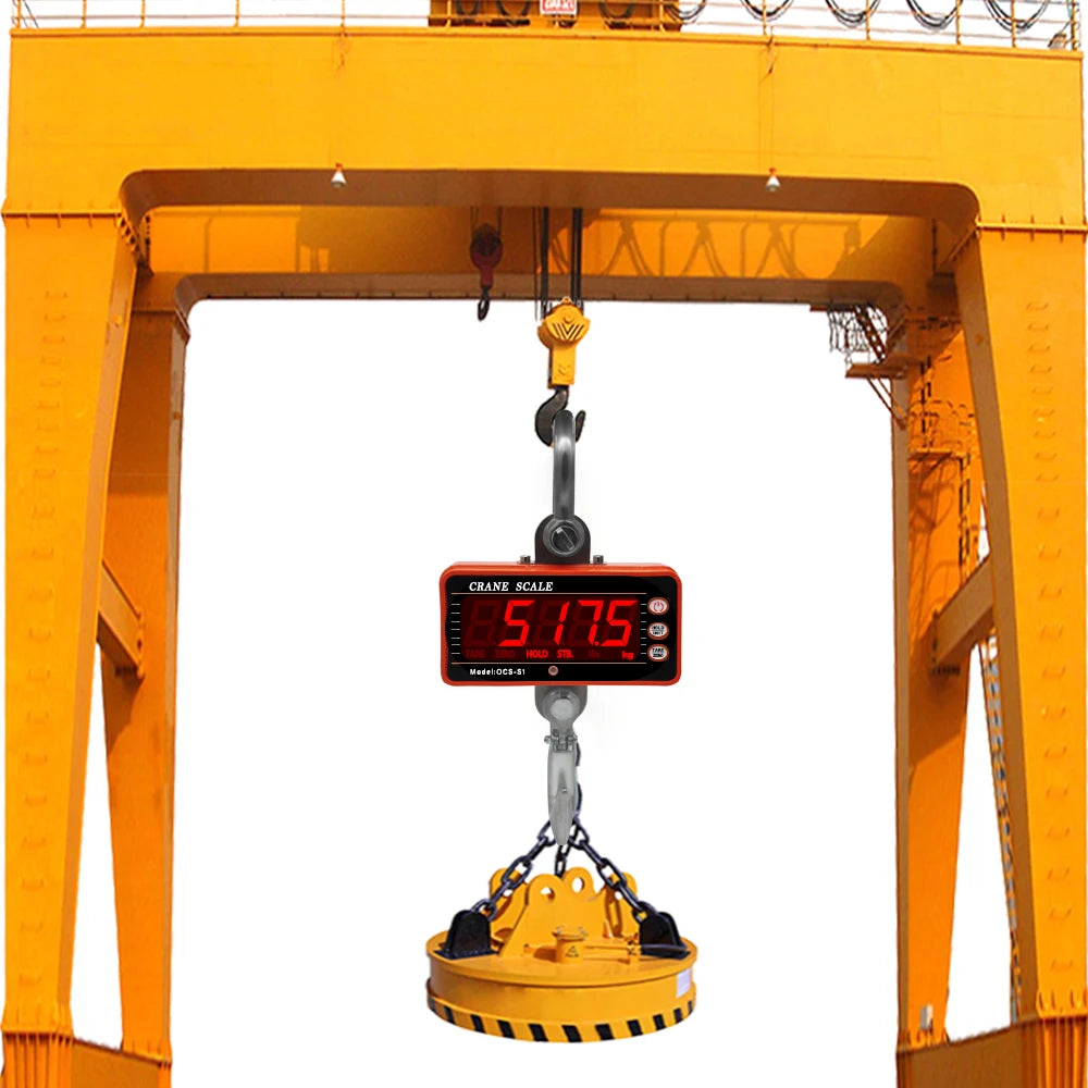 Digital Crane Scale 1000KG 1 Ton 2000lb LCD Heavy Duty Hanging Hook Balance