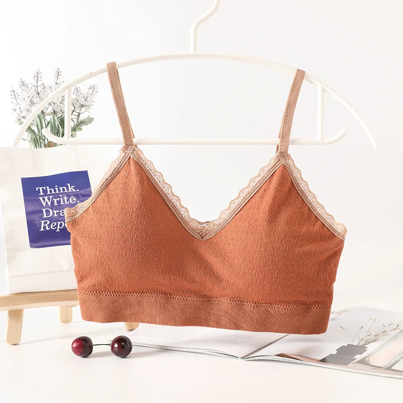 CowLost | product_id-seamless-cotton-tube-top-bra-with-lace-rim-and-removable-pads-for-women |9