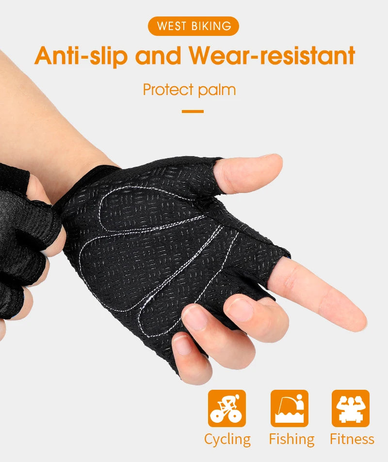 CowLost | west-biking-bicycle-gloves-breathable-half-full-finger-anti-slip-cycling-mittens-men-women-sports-shock-pad-mtb-road-bike-gloves |24