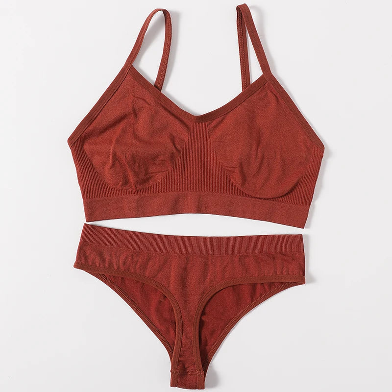 CowLost | product_id-women-seamless-wire-free-push-up-bra-low-waist-t-back-panties-set |23