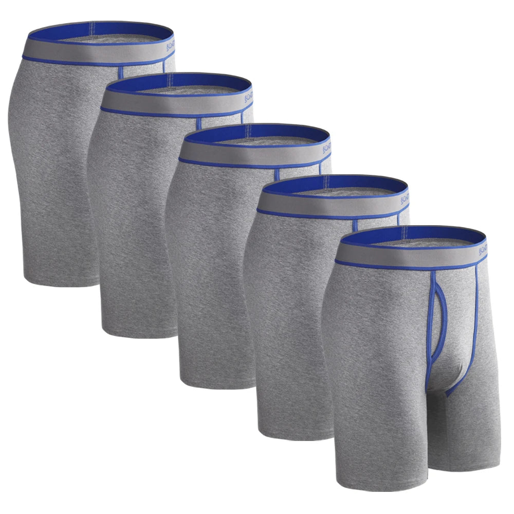 CowLost | activewear-pants-5pcs-mens-cotton-long-boxer-underpants |27