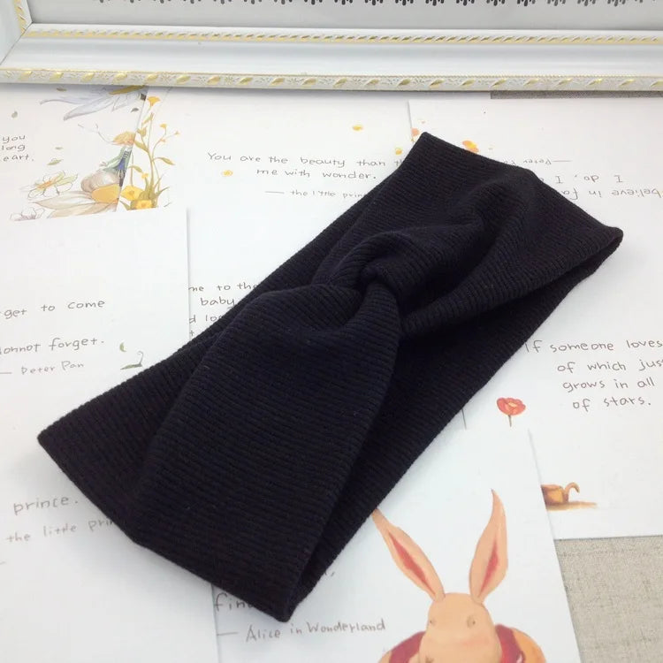 CowLost | women-knitting-cross-knot-woolen-warm-headbands |34