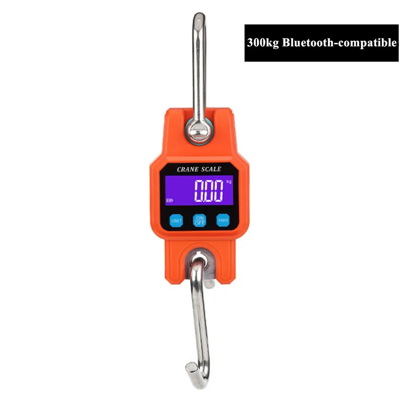 JUANJUAN Digital Crane Scale 300kg-500kg Heavy Duty Hanging Hook Portable Stainless Steel