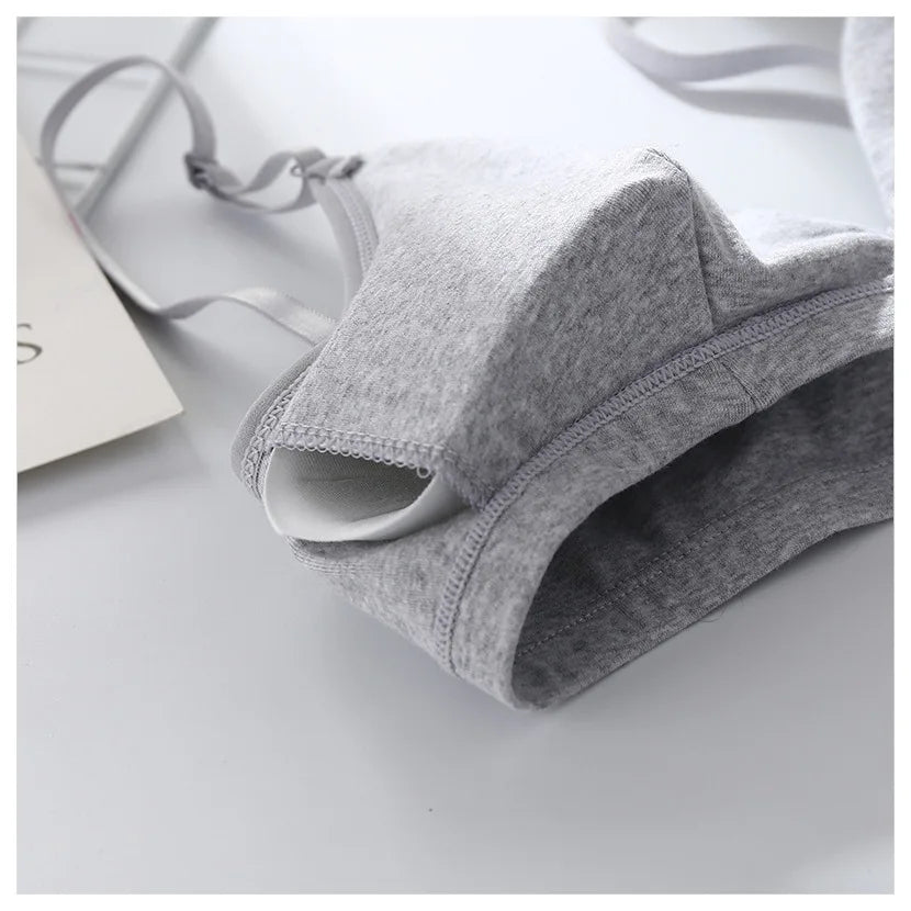 CowLost | product_id-wireless-cotton-push-up-v-neck-bra-for-women-solid-color-breathable |5