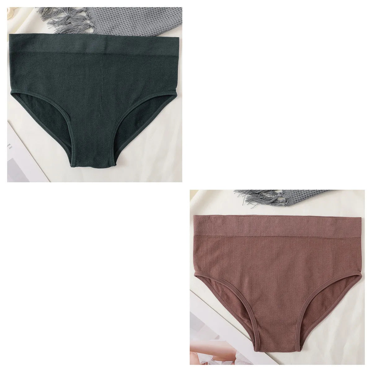 CowLost | product_id-2pcs-womens-high-waist-seamless-tummy-control-briefs-set |36