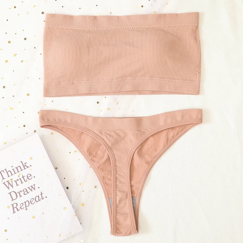 CowLost | product_id-strapless-push-up-bra-high-waist-thong-seamless-lingerie-set-for-women |18