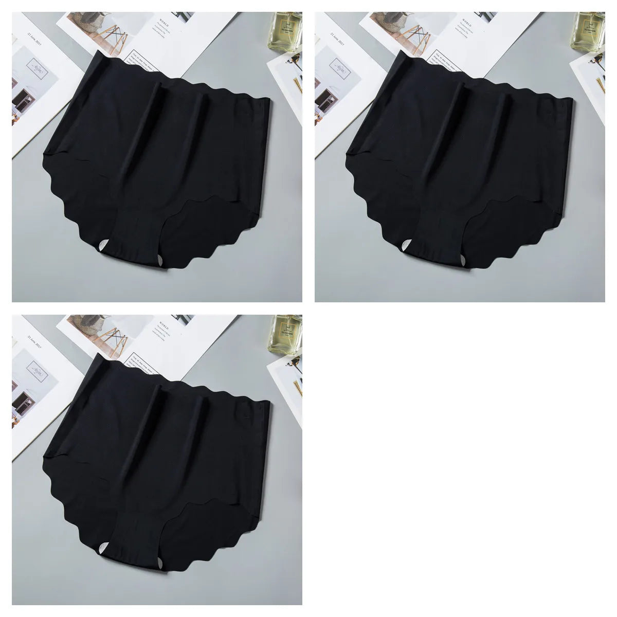 CowLost | product_id-3pcs-women-s-high-waist-seamless-ice-silk-hip-lift-briefs-m-xxl |44