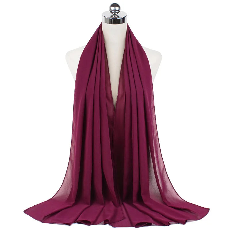 CowLost | muslim-chiffon-hijab-scarf-women-long-solid-color |59