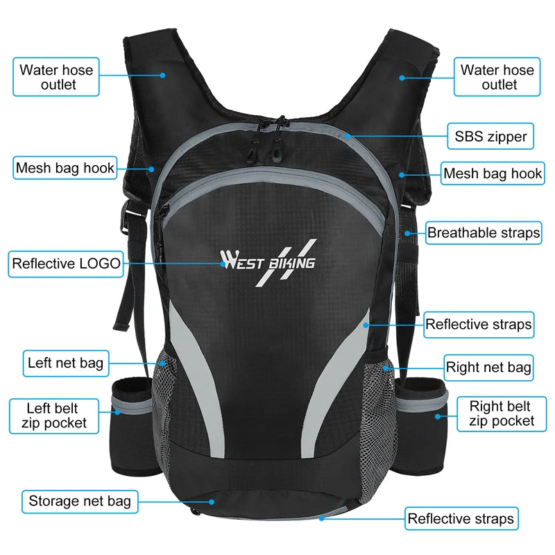 CowLost | uncategorized-west-biking-15l-ultralight-breathable-cycling-backpack-with-drink-bag |10