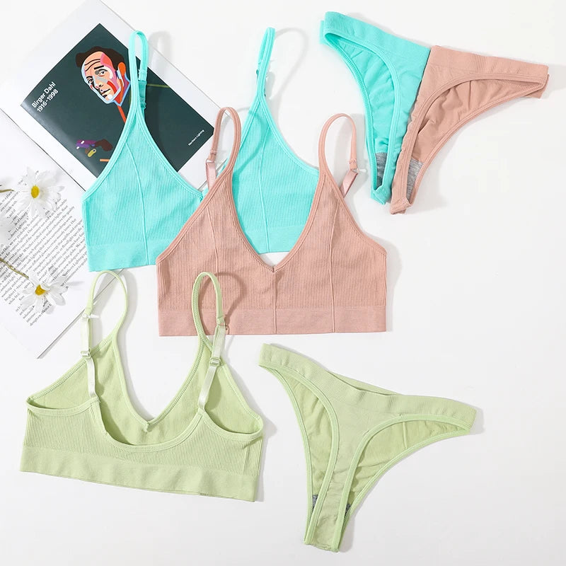 CowLost | product_id-women-seamless-low-rise-bra-panties-set-u-shape-back-crop-top-bralette-sport-underwear |2