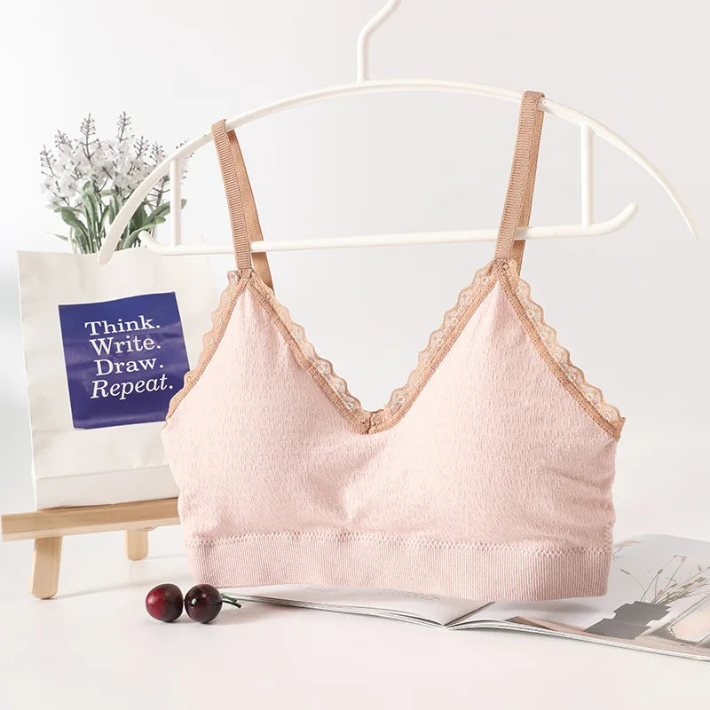 CowLost | product_id-seamless-cotton-tube-top-bra-with-lace-rim-and-removable-pads-for-women |16